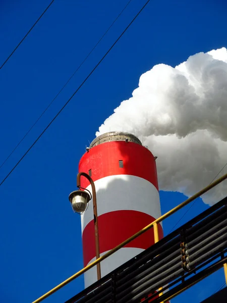 stock image Upper part of the tall chimney