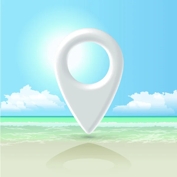 Summer navigation pin — Stock Vector