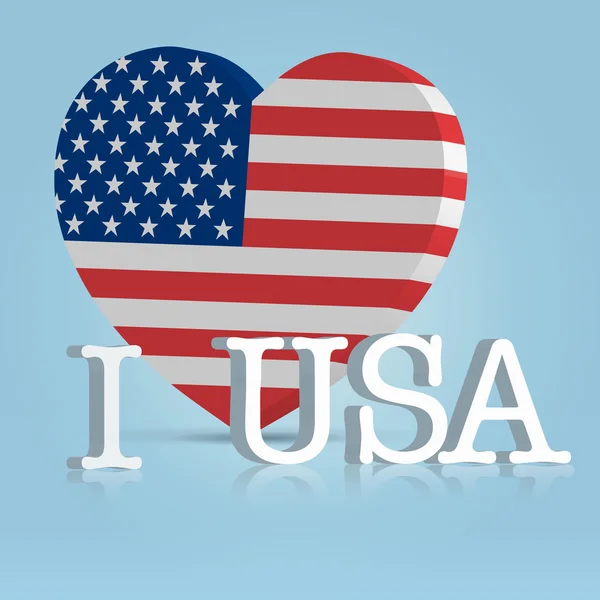 Me encanta EE.UU. banner festivo — Vector de stock