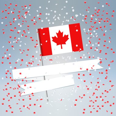 Festive Canada Day postcard clipart