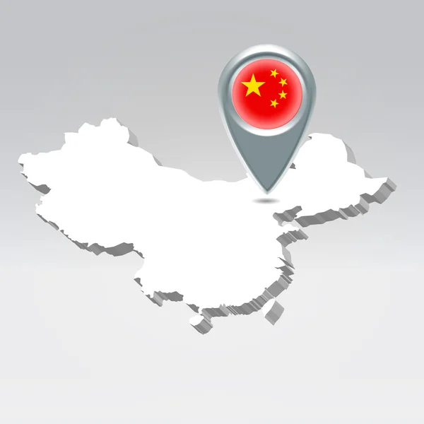 Latar belakang lokasi geografis Cina - Stok Vektor