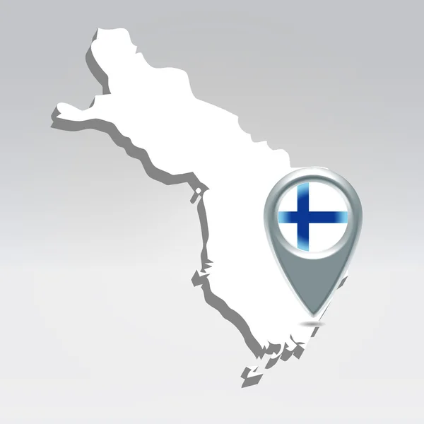 Finland geo location background — Stock Vector