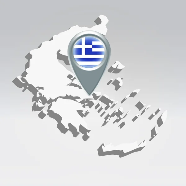 Grecja geograficzne położenie tło — Wektor stockowy