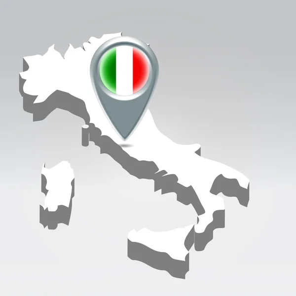 이탈리아 지리적 위치 배경 — 스톡 벡터