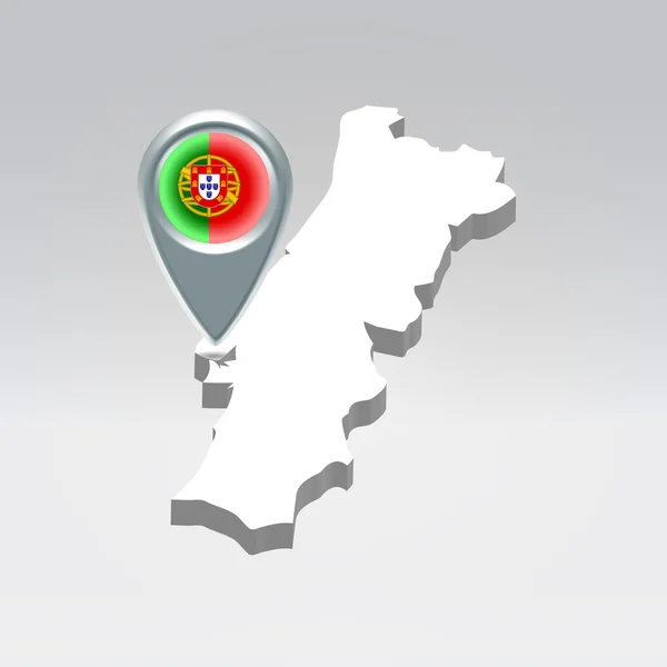 Portugalia geo location background — Stock Vector