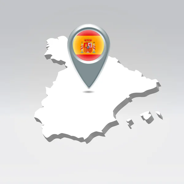 Spain geo location background — Stock Vector