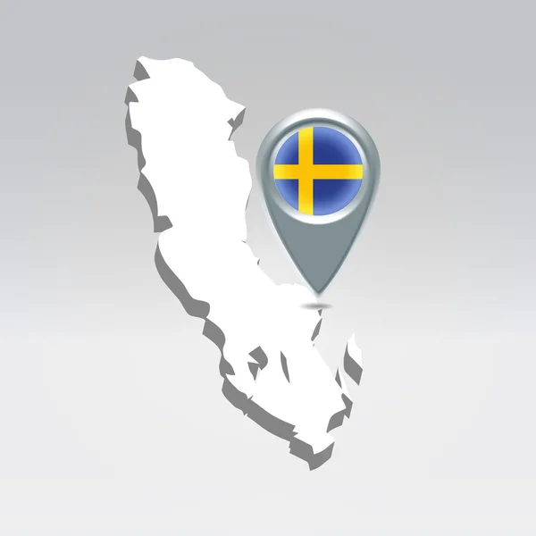 Sweden geo location background — Stock Vector