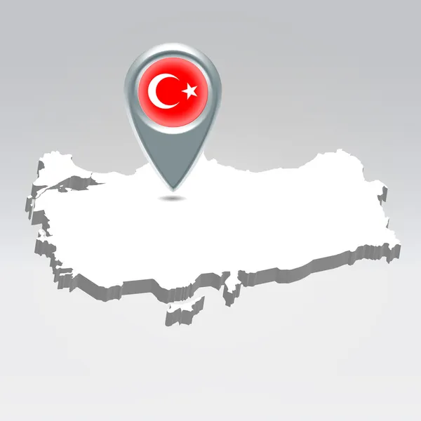 Turkey geo location background — Stock Vector