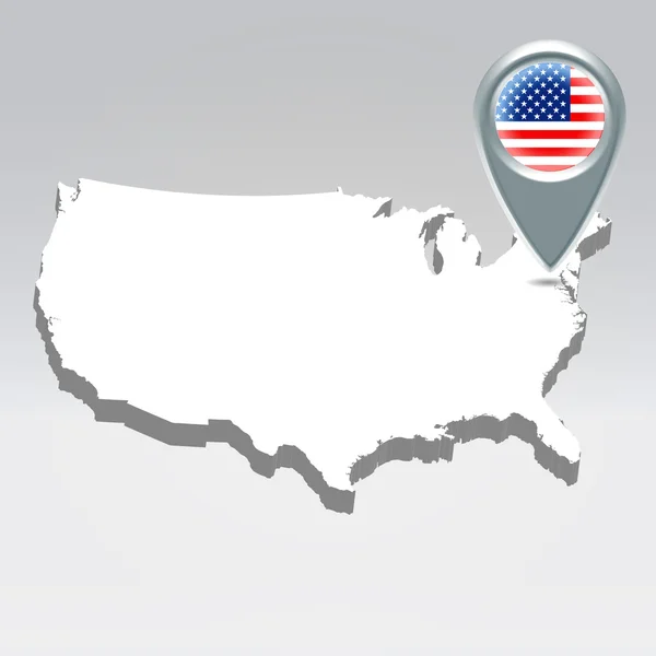 USA geo plats bakgrund — Stock vektor
