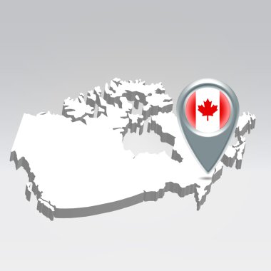 Canada geo location background clipart