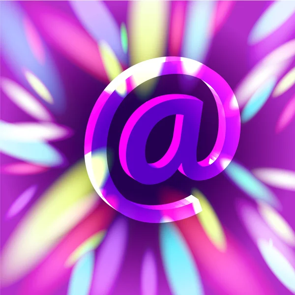 Violette Magie mächtige E-Mail — Stockvektor