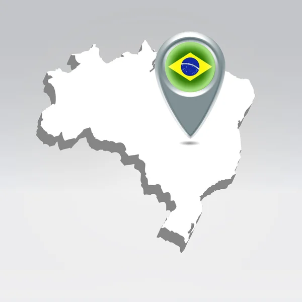 Brazil geo location background — Stock Vector