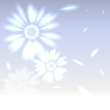 Romantic snowy flower made of light clipart