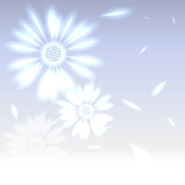 Ρομαντικό λουλούδι χιονισμένο κατασκευασμένο από ελαφρύ — Διανυσματικό Αρχείο