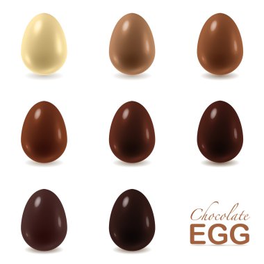 Chocolate eggs set clipart