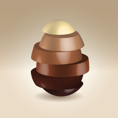dilimlenmiş yumurta çikolata farklı renkler