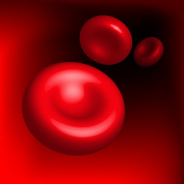 Red blood cells in a vessel clipart