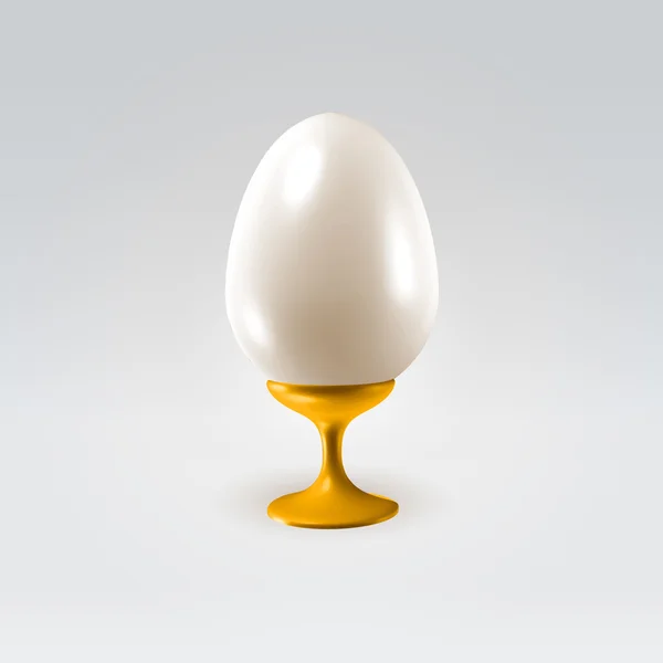 ゴールデン ハンドルに輝く真珠卵 — ストックベクタ