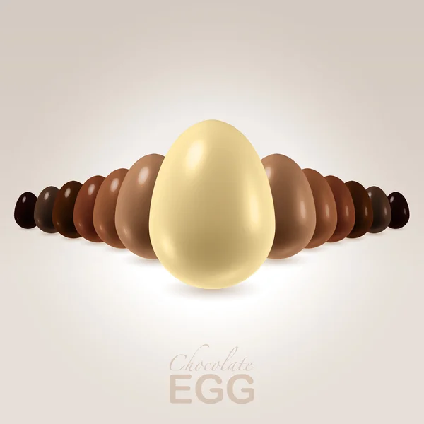 Ovos de chocolate em um triângulo — Vetor de Stock
