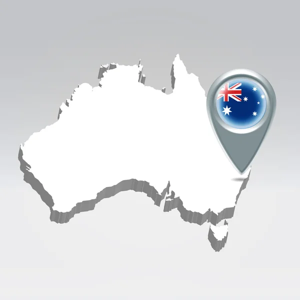 Australlia geo location background — Stock Vector