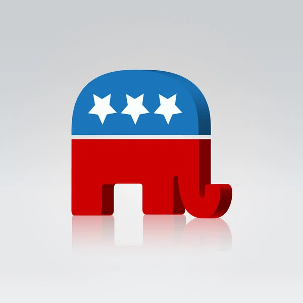 Elefante símbolo campanha de voto americano —  Vetores de Stock