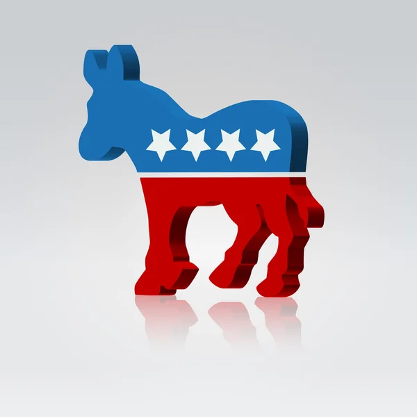 Μουλάρι σύμβολο αμερικανική ψηφοφορία εκστρατεία — Διανυσματικό Αρχείο