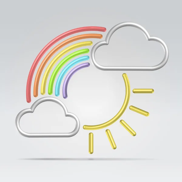 Ícones de ilustração meteorológica — Vetor de Stock