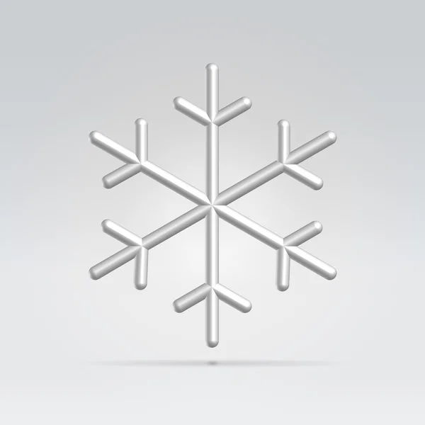 Silver snowflake — Stock Vector