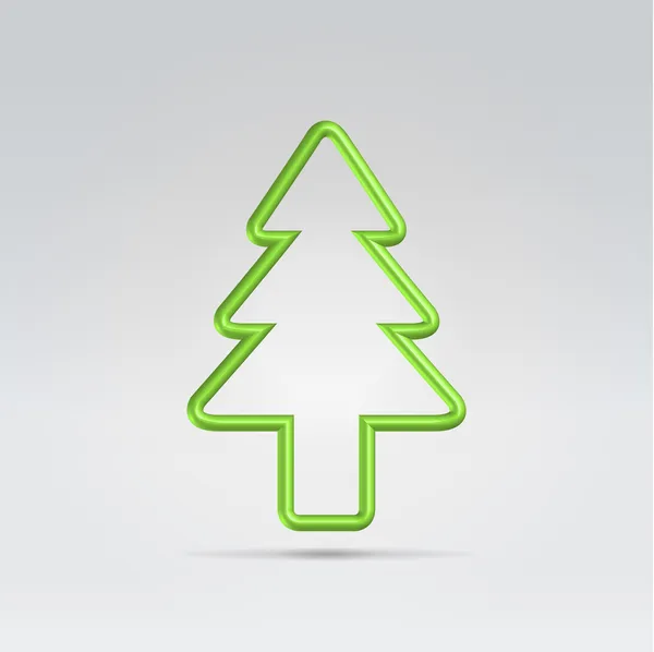 Arbre à fourrure de Noël symbole minimaliste — Image vectorielle