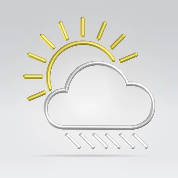 Ícones de ilustração meteorológica — Vetor de Stock