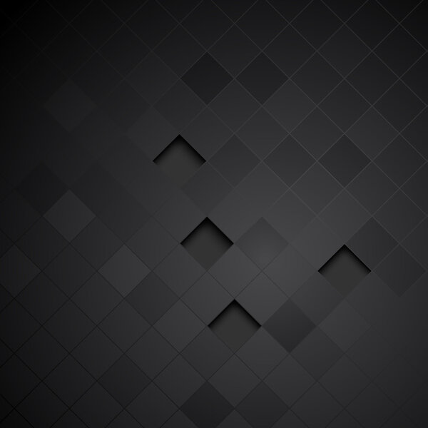 Fondo negro abstracto — Vector de stock