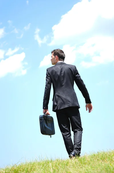 Business man walking — Stock Photo, Image