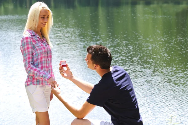 stock image Young man proposal