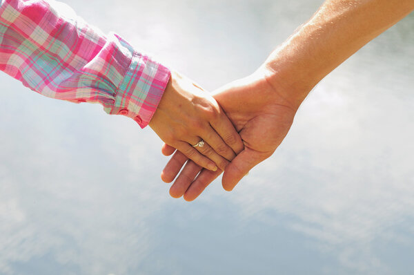 Couple hands