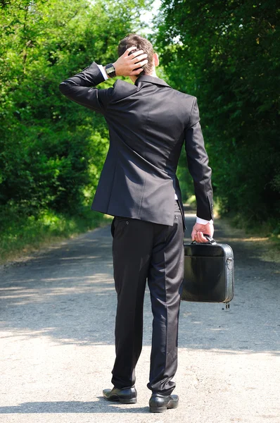 Business man walking — Stock Photo, Image