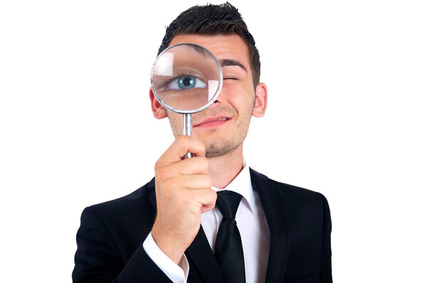 Isolated business man