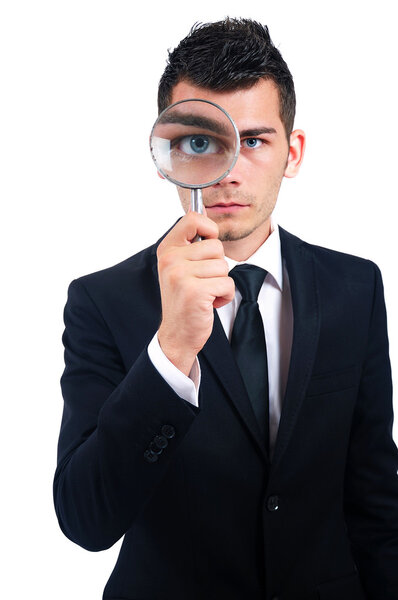 Isolated business man