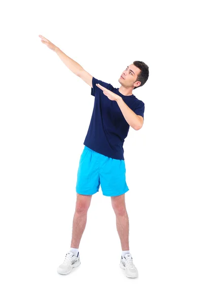 Vereinzelter Mann in Sportkleidung — Stockfoto