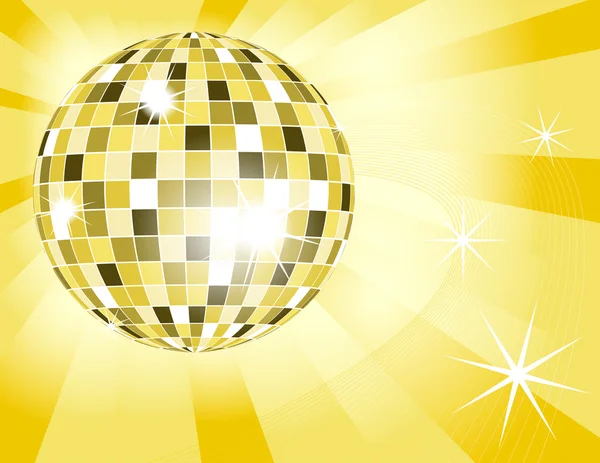 stock vector Retro disco ball background - vector illustration