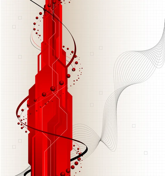 Kırmızı arka plan kompozisyonu — Stok Vektör