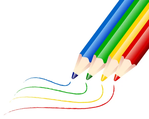 다채로운 연필 — 스톡 벡터