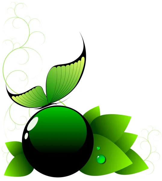 Vert printemps abstrait fond — Image vectorielle