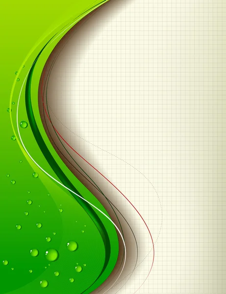 Yeşil arka plan kompozisyonu — Stok Vektör