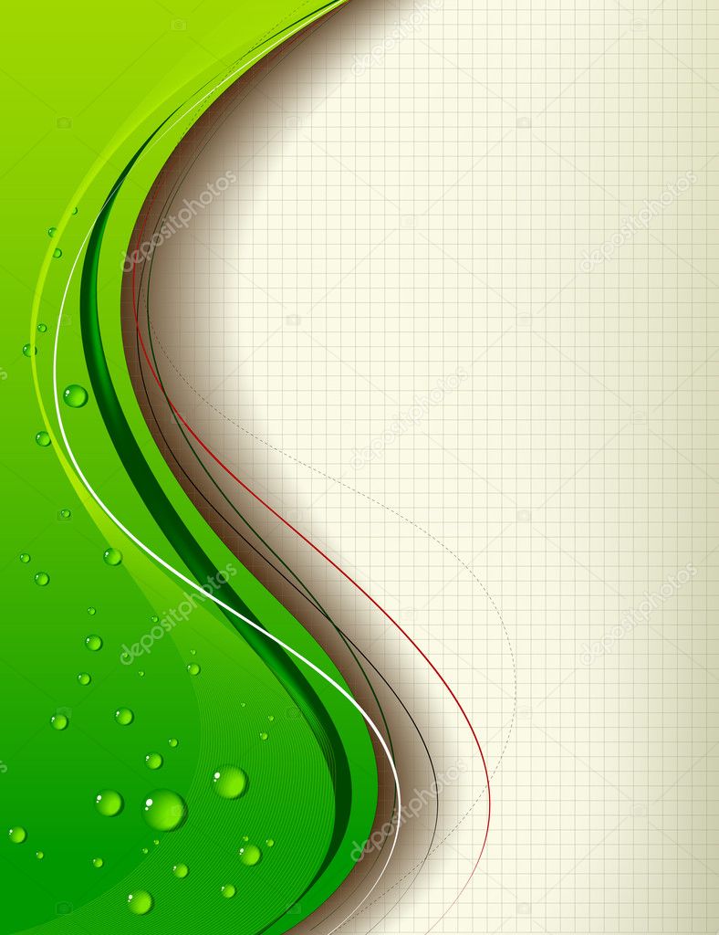 Green background composition