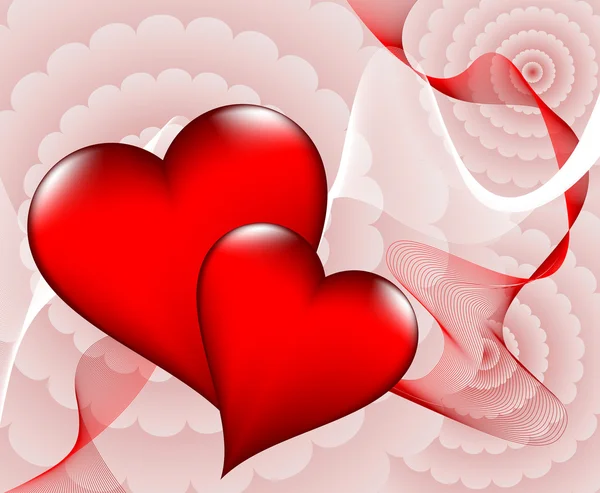 Tarjeta del día de San Valentín - ilustración vectorial - versión jpeg en mi cartera — Vector de stock