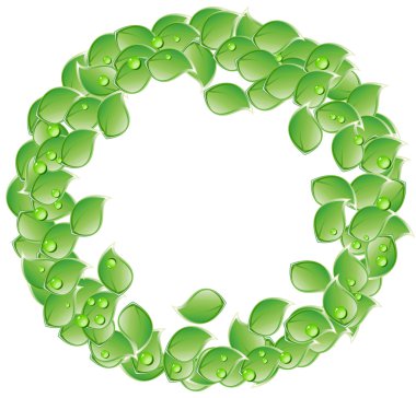 soyut yeşillik circle - vektör çizim