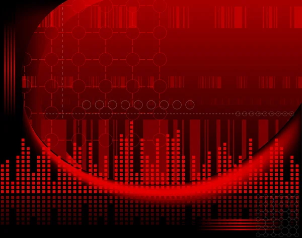 Rode tech abstracte achtergrond — Stockvector
