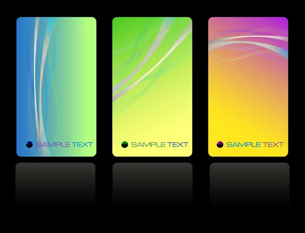 stock vector Set of three elegant business cards