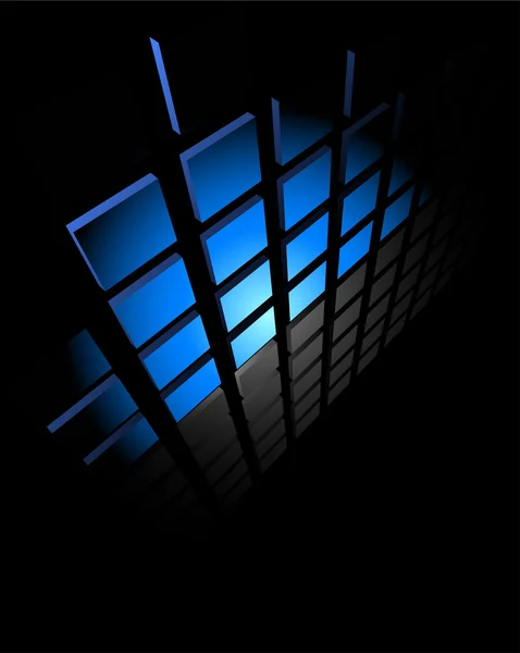 Zwarte en blauwe abstracte achtergrond samenstelling — Stockvector