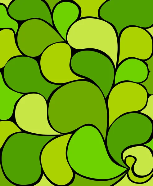 Зеленая абстрактная композиция - векторная иллюстрация — стоковый вектор